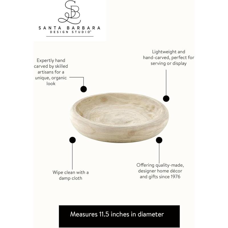 Santa Barbara Design Studio Natural - Large - Paulownia Wood Bowl