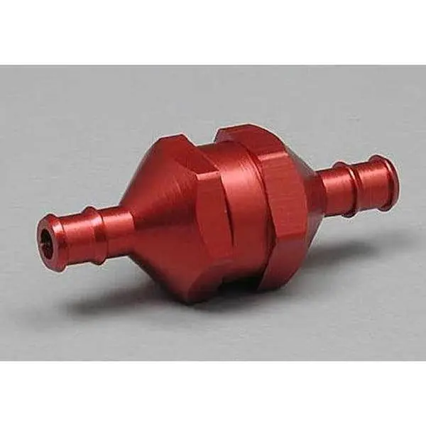 Dubro 834 In-Line Fuel Filter Red 3/32" Medium for Airplane Fuel Tubing