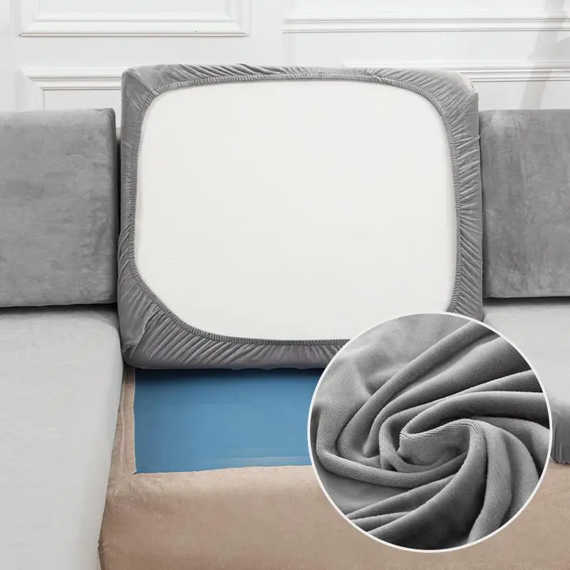 Solid Color Sofa Seat Cover, 1 Count Soft Comfortable Sofa Seat Cushion Cover, Dustproof Sofa Cover, Elastic Sofa Slipcover for Home Living Room, Stretchable Sofa Cover, Couch Covers, Removable Sofa Cover