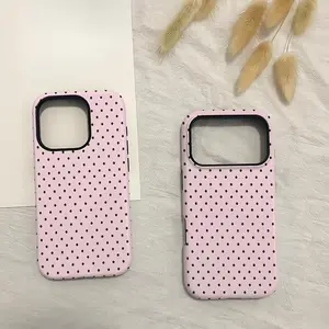 Cute Polka Dot Design Phone Case, -Durable, Shock Absorbing and Stylish Protection -Compatible with iPhone 17,16, 15, 14, 13, 12, 11, Plus, Pro,Pro Max, Perfect birthday gift for friends.