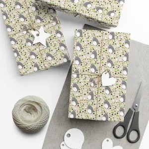 Totoro Gift Wrap Paper: Whimsical Cartoon Design