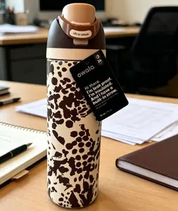NEW Owala "Cowgirl Core" 32 oz Free Sip ~Special Edition~ Animal Print Cow Brown
