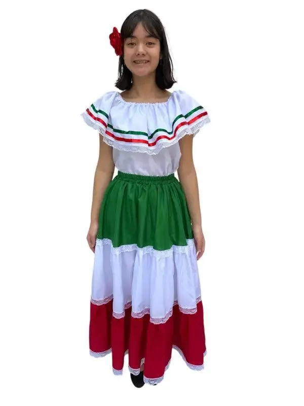 green emerald velvet dress Mexican Chiapaneca Black Dress – Cielito Lindo main image 0