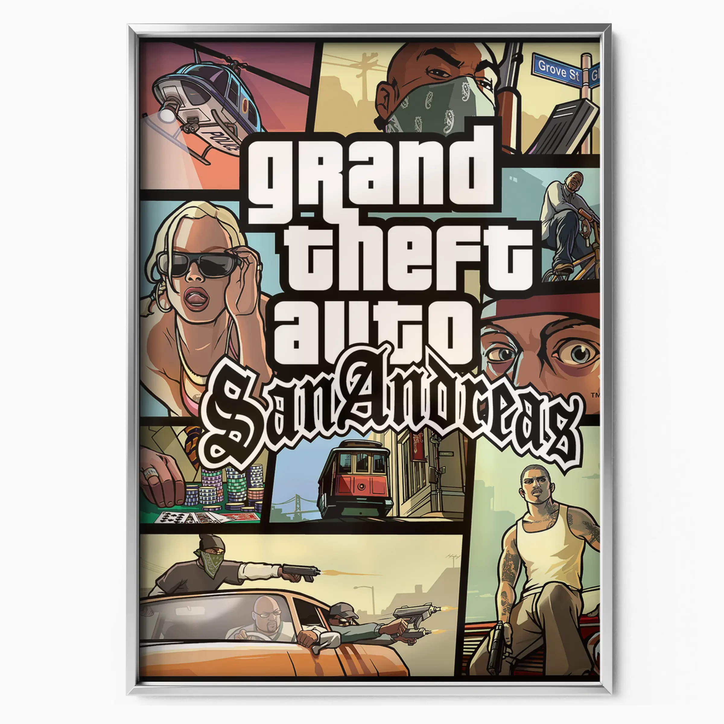 West   Coast   Crime   (2004) Grand Theft Auto Video  Game Poster Print