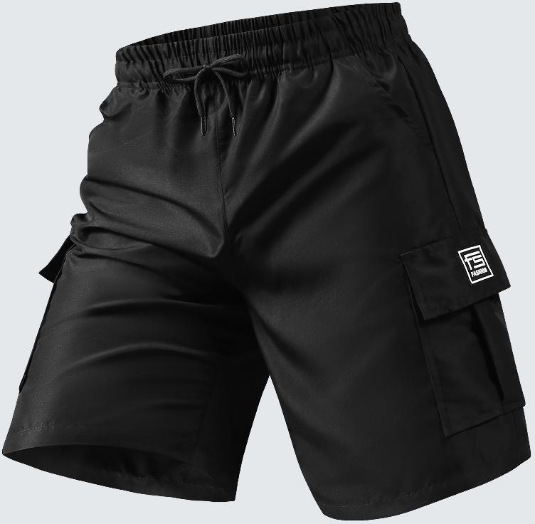 3-Piece Men's Shorts Set - Brown Black & Green - Slanted Pockets - Versatile Casual Wear - 3-Piece Bottoms for Everyday Use Menswear Overalls shorts men SpringStatements