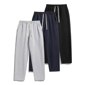 Men'S Thermal Lined Pants With Drawstring Waist, Relaxed Fit Sweatpants For Fall & Winter