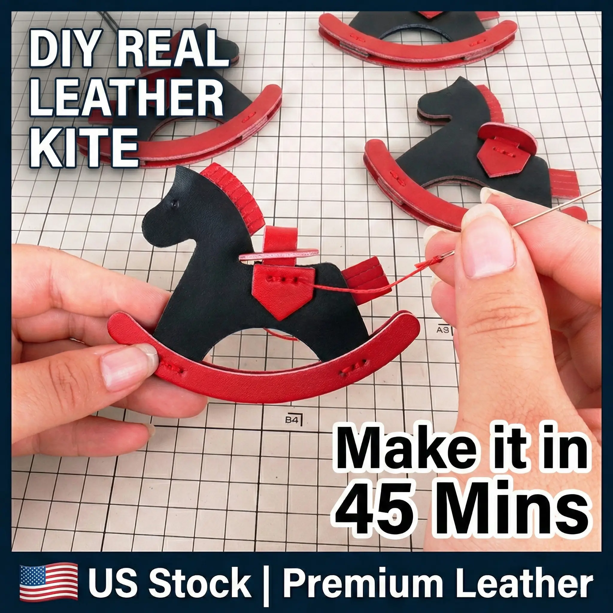 DIY Rocking Horse Bag Charm,keychain