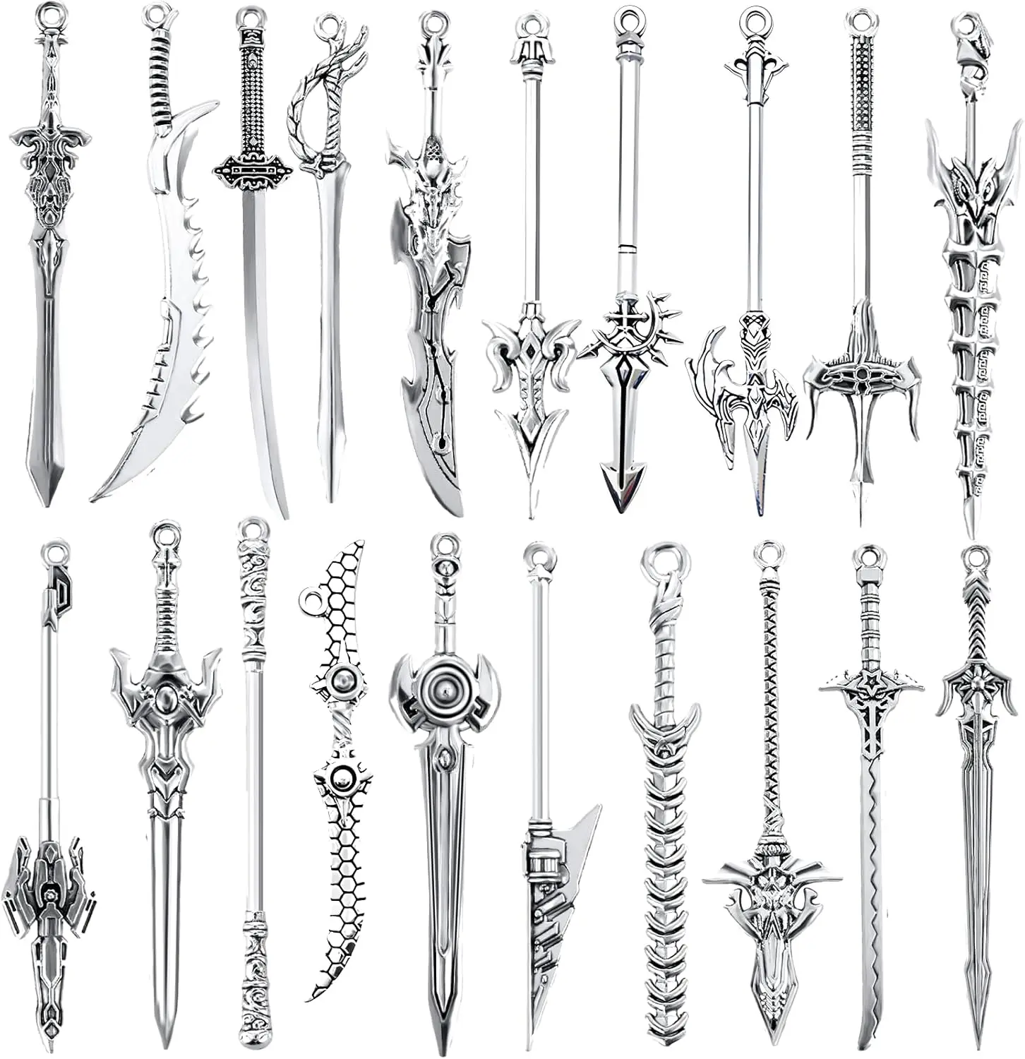20 count Antique Swords  Bookmark,  Sword  Charms Pendants Bookmarks, Ancient Metal  Sword  Charms Accessory for Book Lovers Reading Presents DIY Craft Supplies