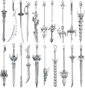 20 count Antique Swords  Bookmark,  Sword  Charms Pendants Bookmarks, Ancient Metal  Sword  Charms Accessory for Book Lovers Reading Presents DIY Craft Supplies