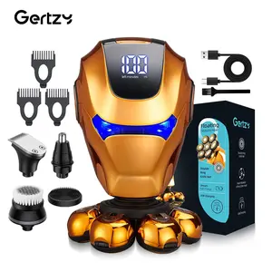 Men's Electric Shaver & Beard Trimmer Set, USB Rechargeable Shaver Machine, Robot Shape Design, Perfect Gift for Father Husband Boyfriend, Home Travel Daily Use