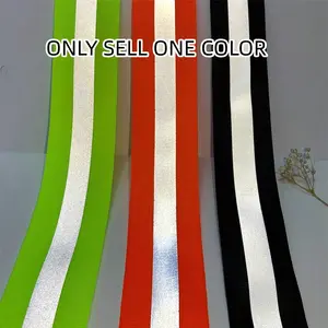 45m Roll Reflective Polyester Webbing, 2.0cm Width, Safety Apparel Trim, Shoe Box Packaging Material, Glow Under Night Lights, Retail Wholesale Use