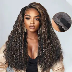 【NEW】Nadula 7x5 Golden Brown Highlight Wig Water Wave Bye Bye Knots Lace Closure Wig Pre-Cut Transparent Lace 180% Density Summervibes TikTokShopStockUp