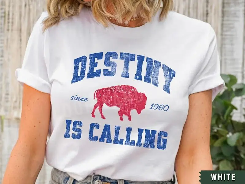 Buffalo Football Tshirt, Mens Womens Playoff Buffalo Football Fan Gift, Buffalo Mafia T-Shirt, 716 BUF Apparel, Victory Monday, Destiny is Calling