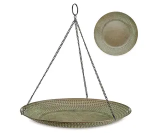 18" Hanging Blue Verde Copper Bird Bath by Good Directions