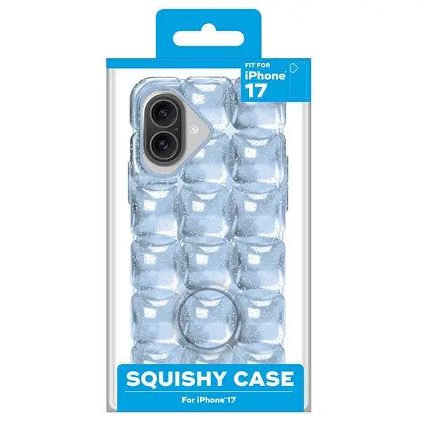 SugarSqueez Squishy Fidget Jelly iPhone 17 Case (Blue) - Fidget Toy, Anxiety Relief Tool, Stress Relief Product, Decompression Squeeze, Sensory Calming Item