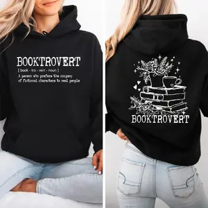 Wildflower Booktrovert Sweatshirt Gift For Librarian, Book Club Shirt, Bookish Hoodie, Book Lover Gift Shirt, Reading Tee, Unisex Sweater Pullover Tee