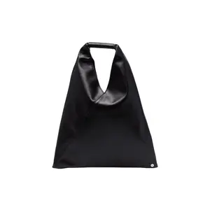 MM6 Maison Margiela Classic Triangle Hobo Bag with Convertible Opening in Black Synthetic Leather for Men and Women