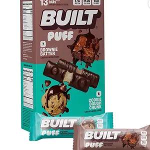 Built Puff Bar Cookie Dough & Brownie Batter 17grams of Protein 13 Bar Variety Pack
