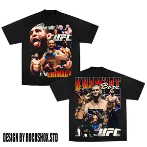UFC Khamzat Chimaev Vintage T Shirt Cotton Graphic tee, Graphic t-shirts, oversized tshirt – The UFC Gift, Gift for fan, UFC Event Outfit Unisex, Wrestling Fans Gift Unisex