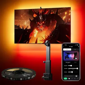 Smart TV LED Backlight Sync with Camera, Compatible with 32-85 Inch Screens, APP Control Color Changing TV Light, Tv Led Lights, Smart TV Accessories