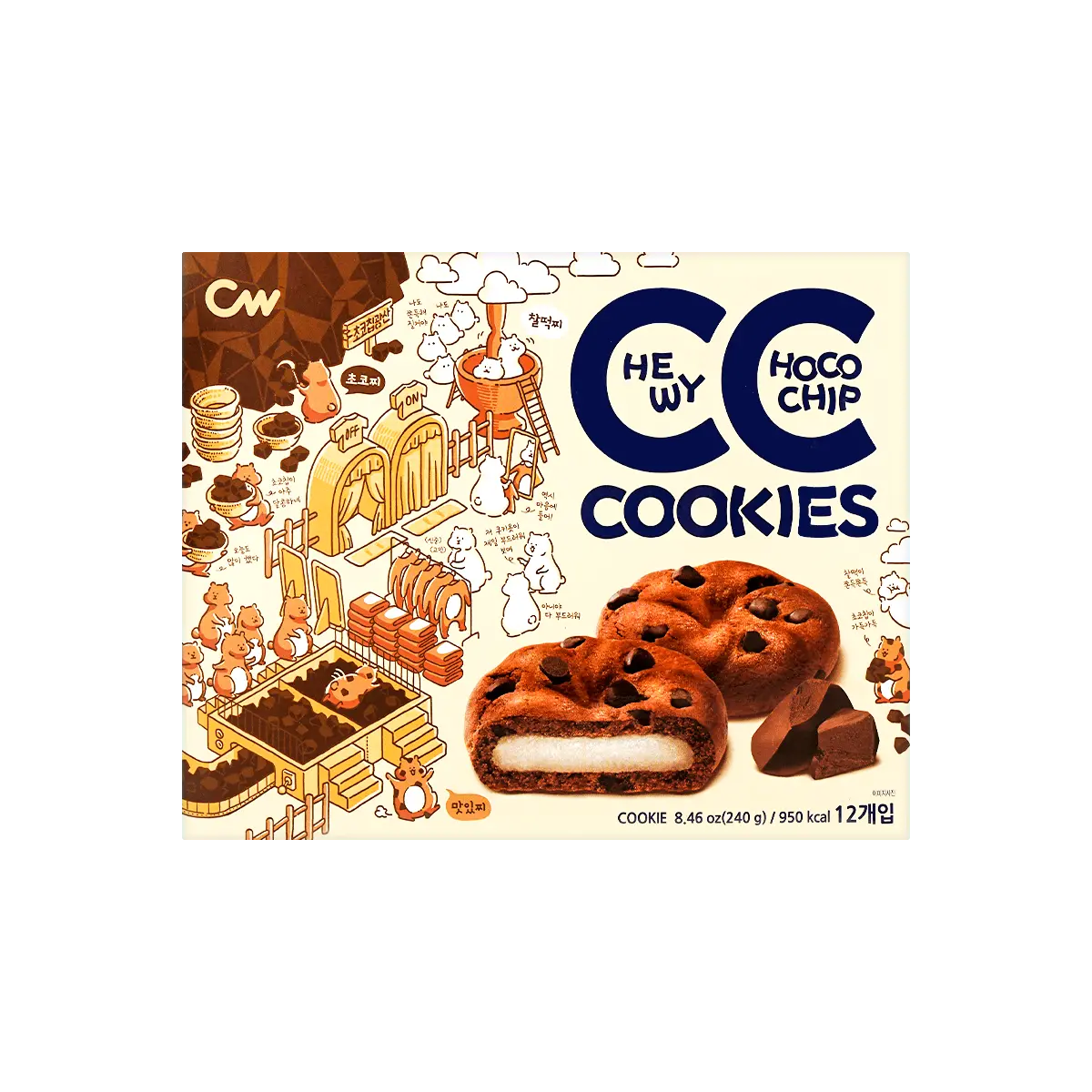 CW Cream-Filled Chewy Chocolate Chip Cookies, 8.46oz CW Cream-Filled Chewy Chocolate Chip Cookies, 8.46oz