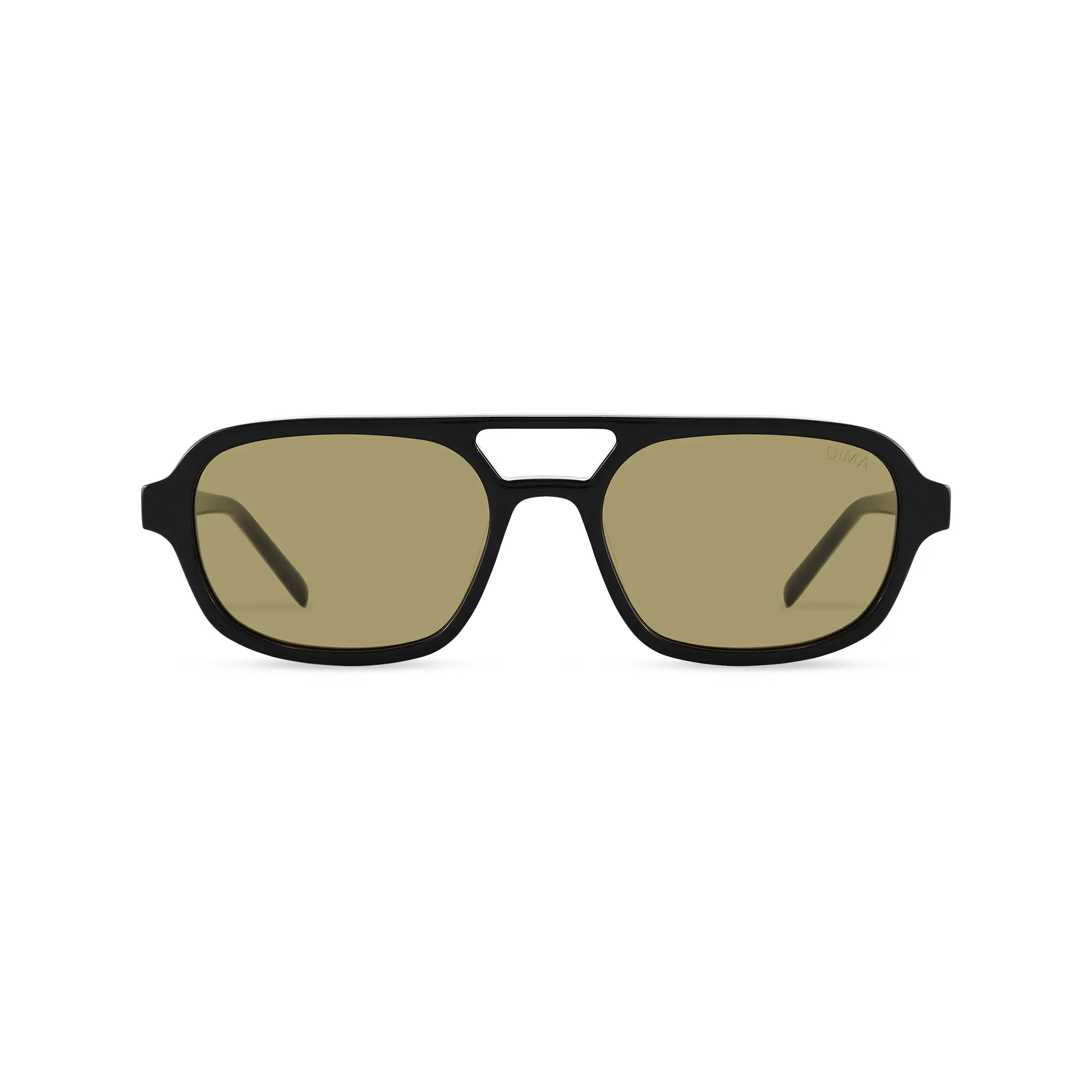 DIMA Eyewear - Corey Sunglasses Bio-Acetate Aviator Sunglasses,Modern Compact Double Bridge Frame,Italy Comotec Hinge, Lightweight EcoFriendly Unisex Everyday Shades with Case - UV Protection