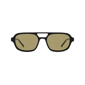 DIMA Eyewear - Corey Sunglasses Bio-Acetate Aviator Sunglasses,Modern Compact Double Bridge Frame,Italy Comotec Hinge, Lightweight EcoFriendly Unisex Everyday Shades with Case - UV Protection