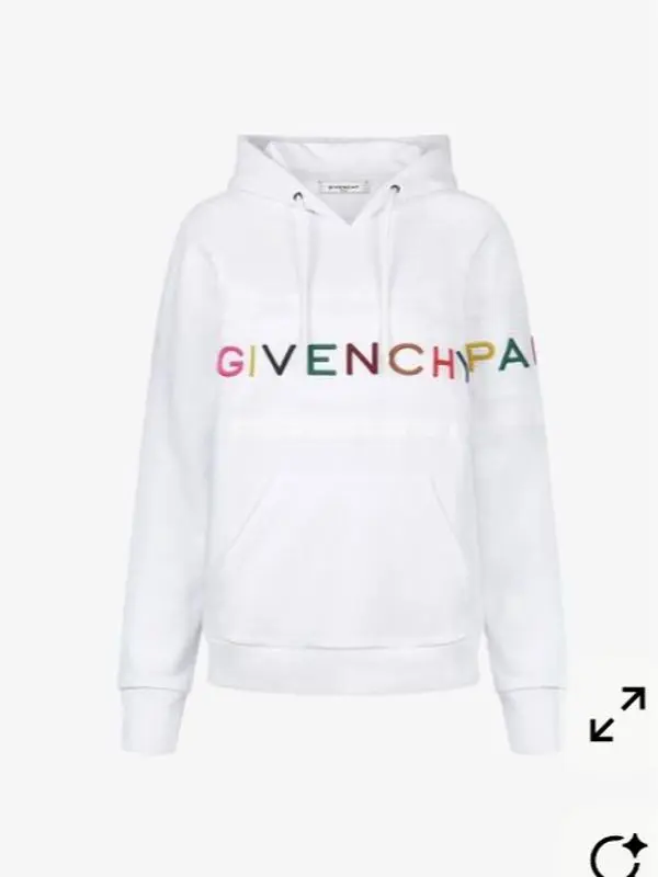 CALUXA- Givenchy Rainbow Logo Embroidered Hoodie Size S