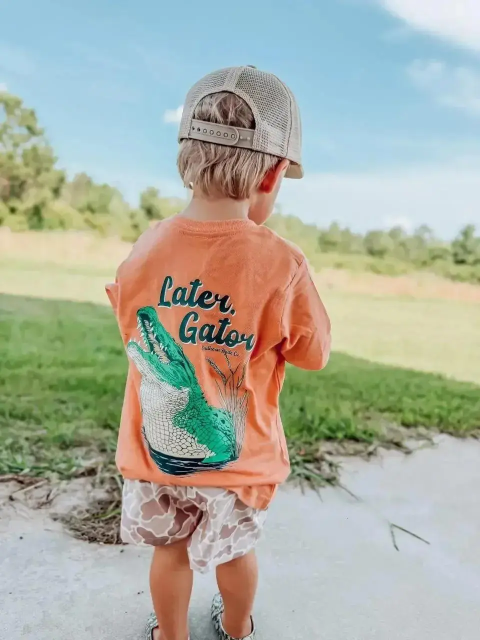 Youth & Adult Later Gator Crocodile Alligator Summer, Short Sleeve Tshirt for Daily Wear, Casual Cotton Tee, Hunting Tee Apparel Made In The USA - TrendyGiftUSA