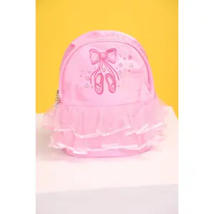 Pink Ruffle Ballet Backpack