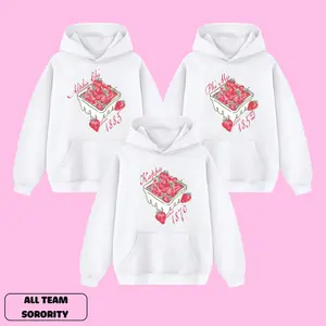 All Team Sorority Berry Basket Hoodie, Cute Strawberry Hoodie, Greek Letter Sorority Hoodie, College Sorority Sweatshirt, Big Little Reveal Gift