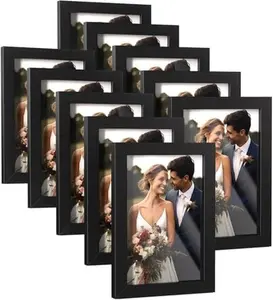 4x6 Picture Frames Set of 10 Black Matte Finish Tabletop or Wall Display with Mat or Without Multi Photo Frames Collage for Home Decor and Gift