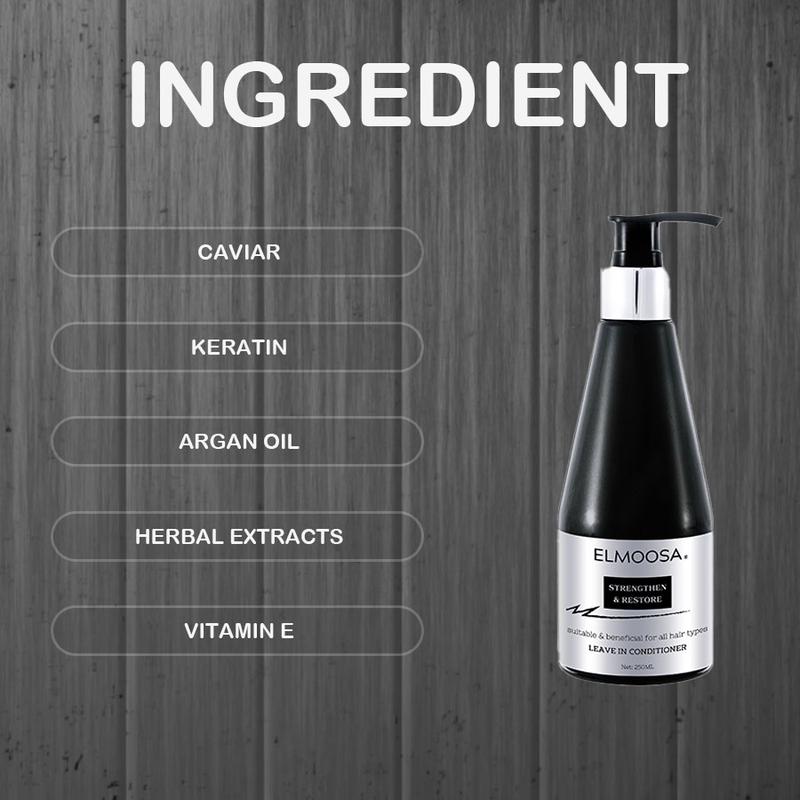 ELMOOSA Leave In Conditioner,100ml/250ml Enriched With Various Advanced Moisturizing Ingredients,Hydrates & Strengthens Hair Haircare