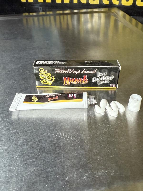 TattooWrap Brand Numb Deep Numbing Cream 10g - 24 Months Shelf Life for Deep Numbness Needs, Reliable & Specific Application
