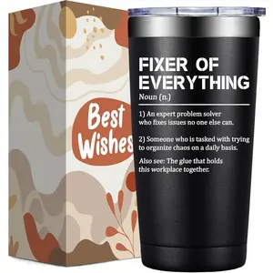 Grifarny Thank You Gifts for Men - Fixer of Everything Tumbler Cup 20 oz - Teacher Assistant Principal Appreciation Gifts - Christmas, Bosses Day Gift for Boss, Manager, Office, Mentor, Coworker