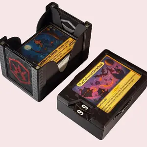 Universal DeckDock by NavyCow - Customizable Storage for 75-240 Cards with Token Bay Options & Clicky Counter Hatch