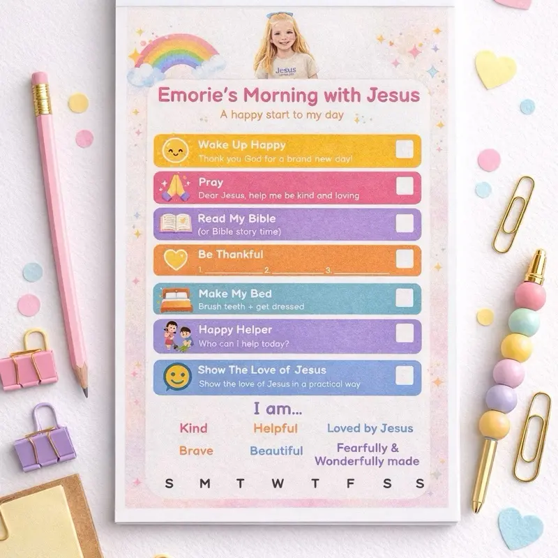 Personalized “Morning with Jesus” notepad