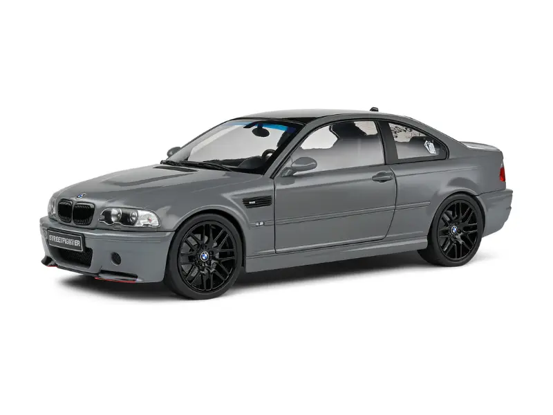 1:18 Scale Diecast Metal 2000 BMW E46 M3 Coupe Streetfighters Nardo Grey Model Car - Solido S1806508