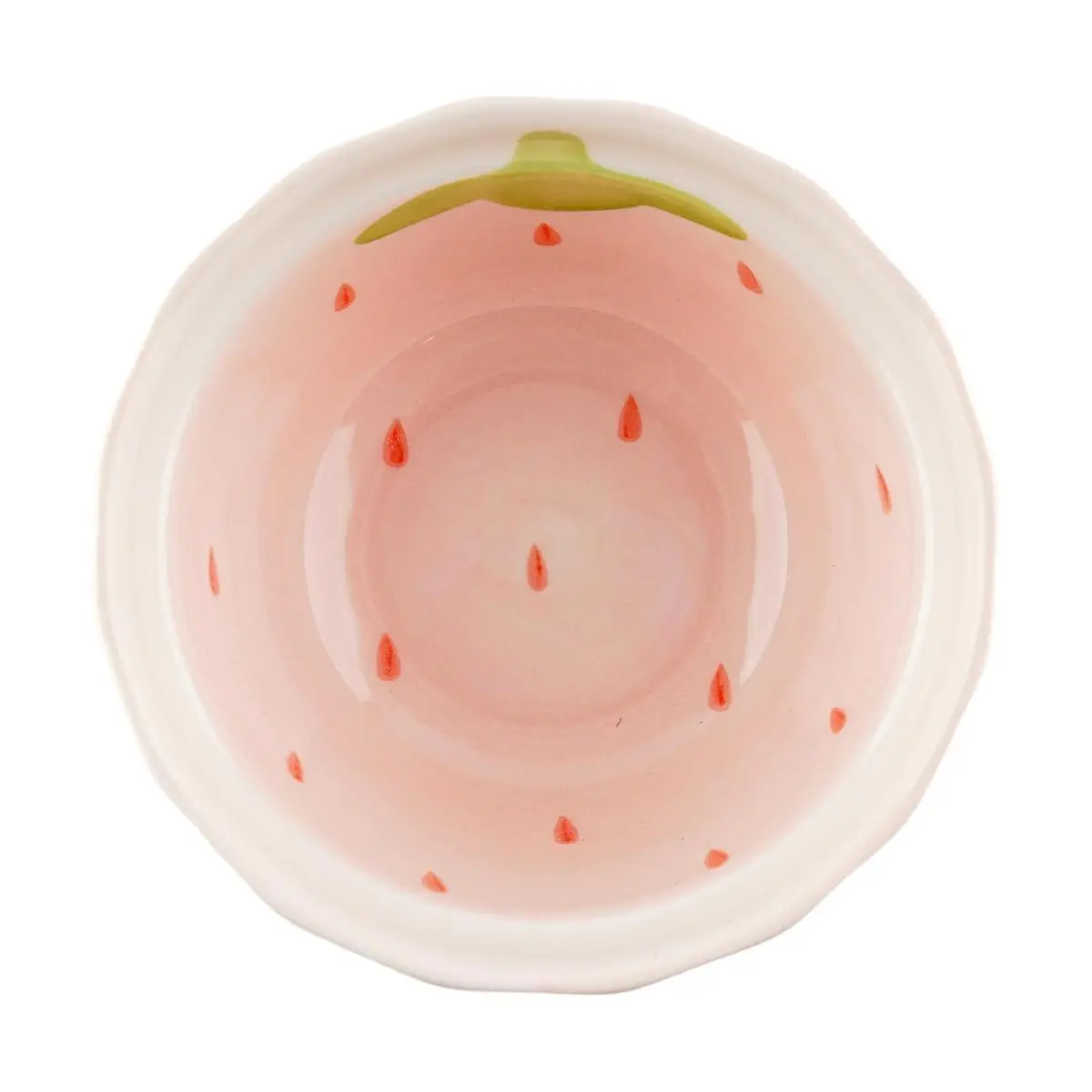 KAWASIMAYA Strawberry Series Ceramic Rice Bowl Cute Tableware 4.75 oz