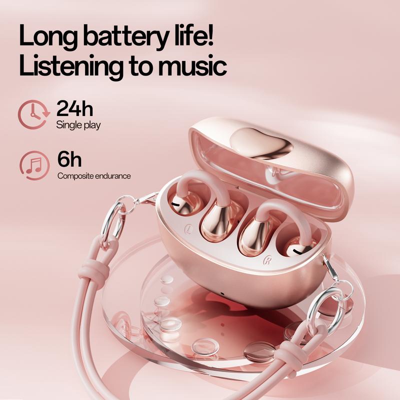 CHENRUIDA M106 High Fidelity Bluetooth Earphones for Women,360°  surround sound,Advanced Noise Reduction Long Battery Life IPX7 Waterproof Rose Gold Headset wireless headphones noise cancelling headphones gamingheadset Christmas Gifts