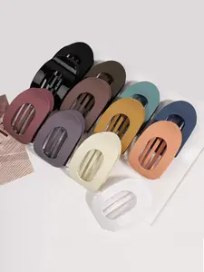 Women's Multi-Color Hair Clips Set, Non-Slip Large Flat Barrettes & Claw Clips, Elegant French Matte Finish for Daily Use