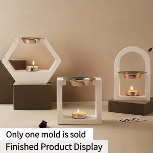 Geometric Scent Diffuser Mold, Silicone Wax Melter Tray, Square Hexagon Arch Candle Holder, Home Decor, DIY Essential Oil Diffuser