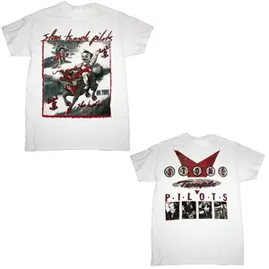 Stone Temple Pilots On Tour UNISEX SHORT SLEEVE WHITE T-SHIRT DOUBLE SIDE FULLSIZE