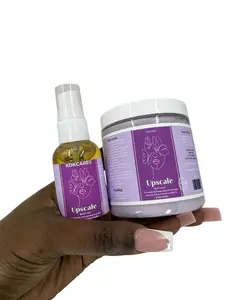 KDKCARES Body Scrub and Body Oil Set Signature Fragrance "Upscale" Moisturizing Exfoliate