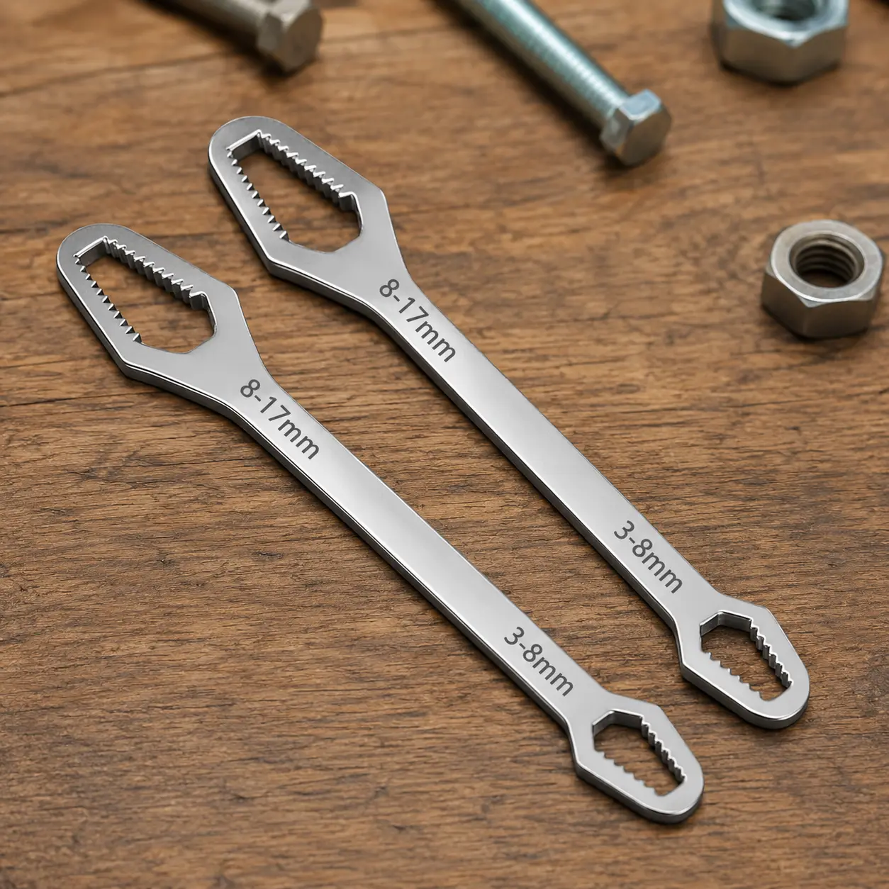 Stainless Steel Self-tightening Adjustable Double-ended Wrench - Multi-functional Portable Household Hand Tool | For Home Repairs, Daily Maintenance & Small Fixes