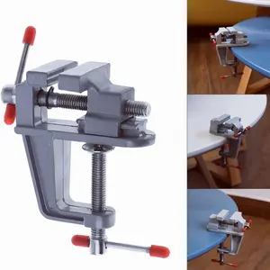 Mini Portable Table Vice, Table Vice Clamp, Table Vice Clamp for DIY Enthusiasts, Jewelers, Woodworkers, Craft Repair, Pump Station, Clamp with Thread
