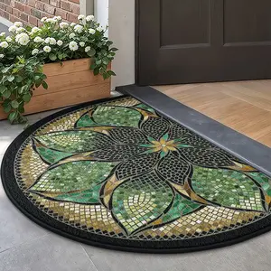 Luxurious Vintage Ethnic Welcome Mat, Starry Pattern Carpet, Non-Slip Backing, Bathroom Kitchen Doorway Decor, Decorative Rug Mat