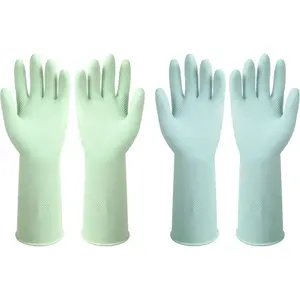 Dishwashing Rubber Gloves  Kitchen Gloves 2Pairs Cleaning Gloves for Washing Dishes Long-lasting&Non-Slip