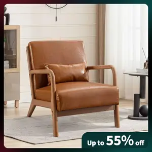 Ebello modern furniture chair, customizable guest room rest chair, contemporary home decoration, flexible cloth chair, guest room real wooden chair, leather orange colored leather, durable frame, easy construction