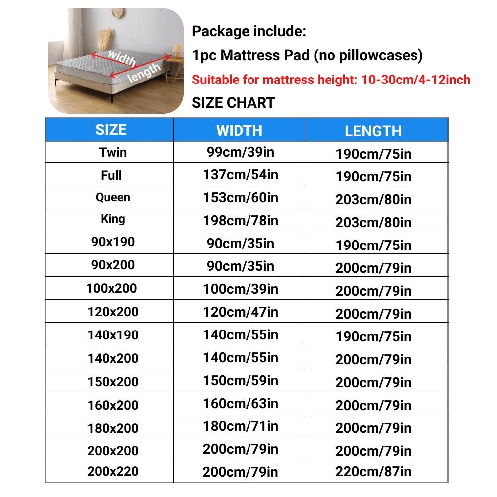 1pc Waterproof Thickened Mattress Protector, Dustproof Breathable Allergy-Resistant Mattress Cover, Soft Comfortable Noiseless